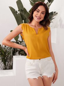 SHEIN Clasi 西裝領貝殼邊上衣 - 芥末黃 - 查看 1