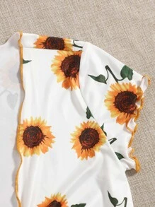 Soleia 繫帶向日葵圖案上衣 - 彩色 - 查看 3