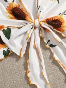 Soleia 繫帶向日葵圖案上衣 - 彩色 - 查看 4