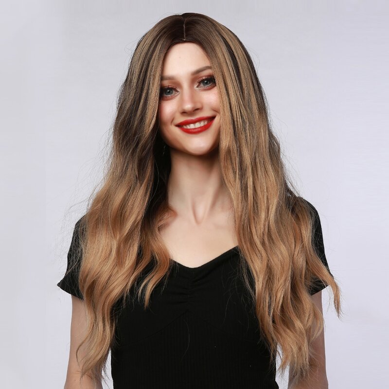 

Natural Long Curly Wig, Ombre