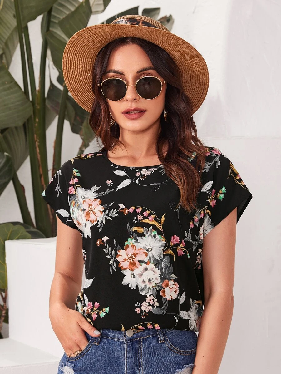 SHEIN LUNE Áo sơ mi Hoa Boho - Nhiều màu - Xem 1