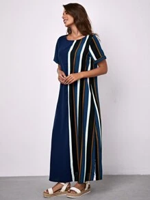 Mulvari فساتين عربية الخط كاجوال