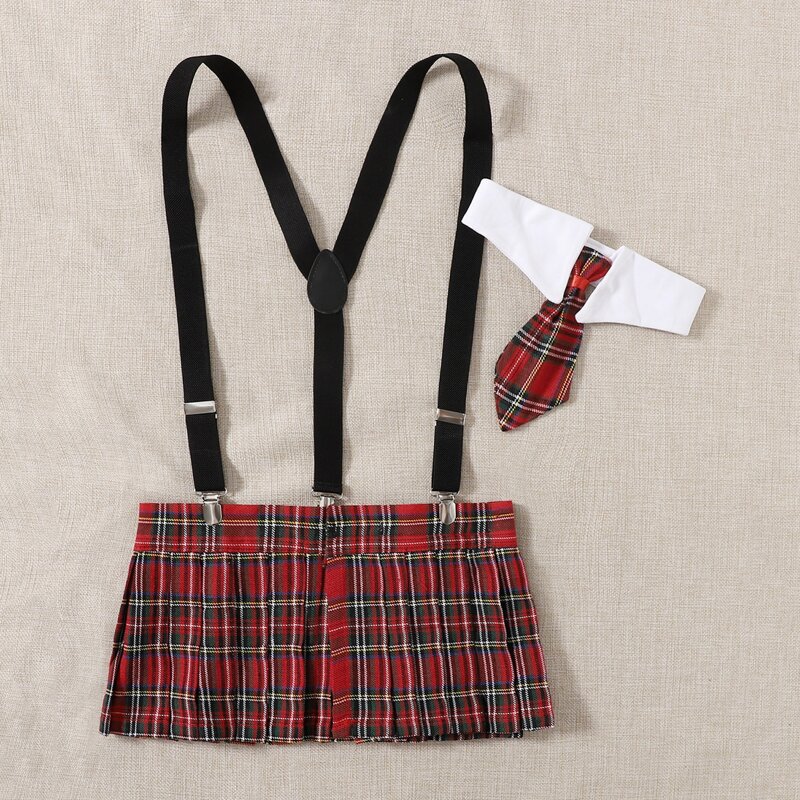 

3pack Tartan School Costume Set, Red