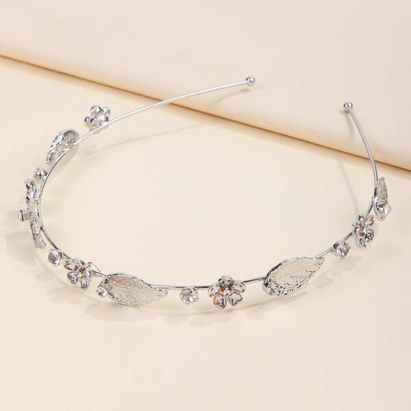 

Rhinestone Decor Hair Hoop, Silver