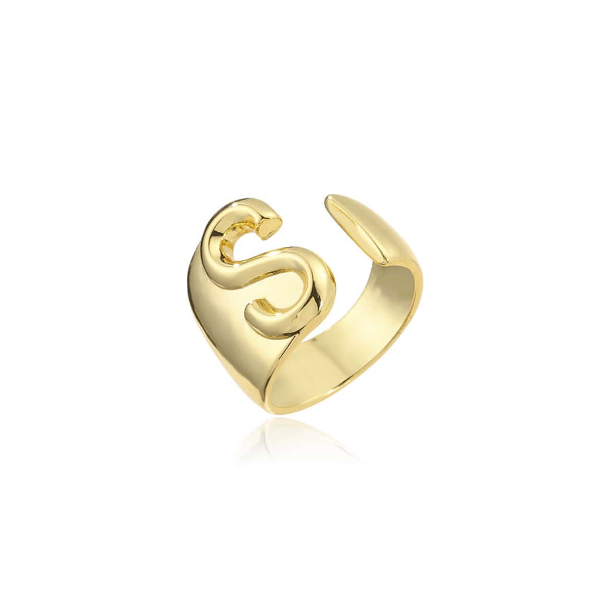 

Letter S Design Ring, Gold