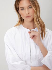 SHEIN 純棉氣球袖連衣裙