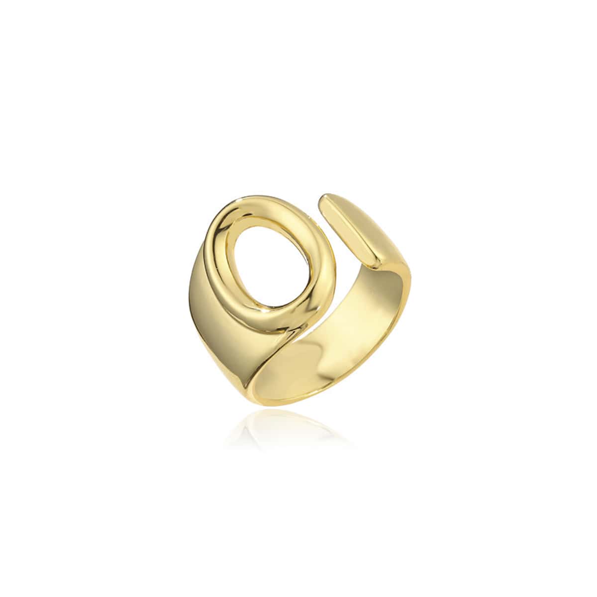 

Letter O Design Ring, Gold
