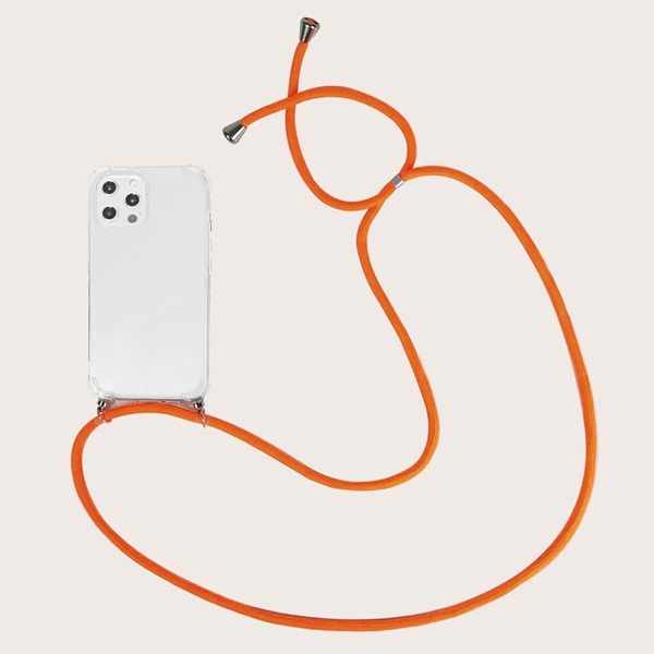 

Clear Phone Case With Lanyard, Orange