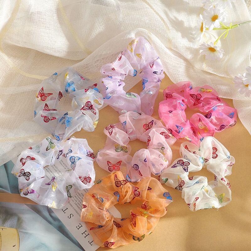 

2pcs Butterfly Scrunchie, Multicolor