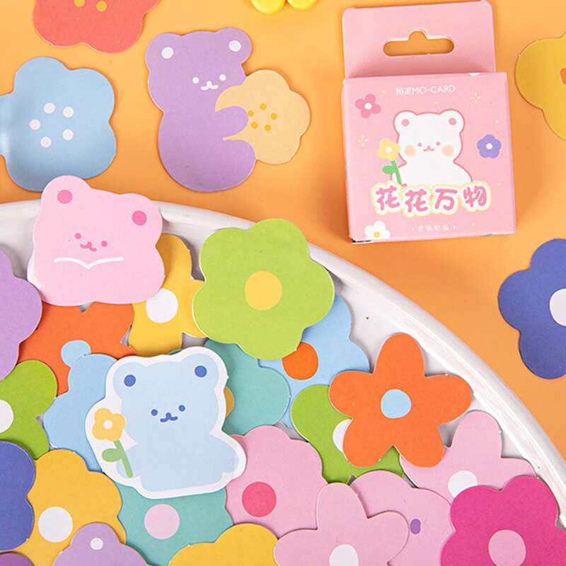 

46pcs Floral Sticker, Multicolor