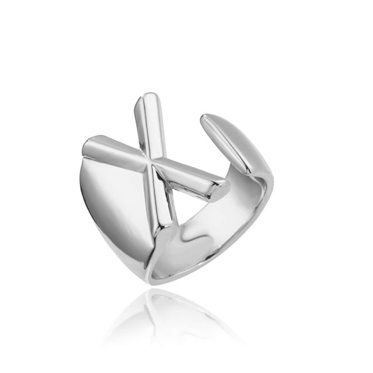 

Letter X Design Ring, Silver