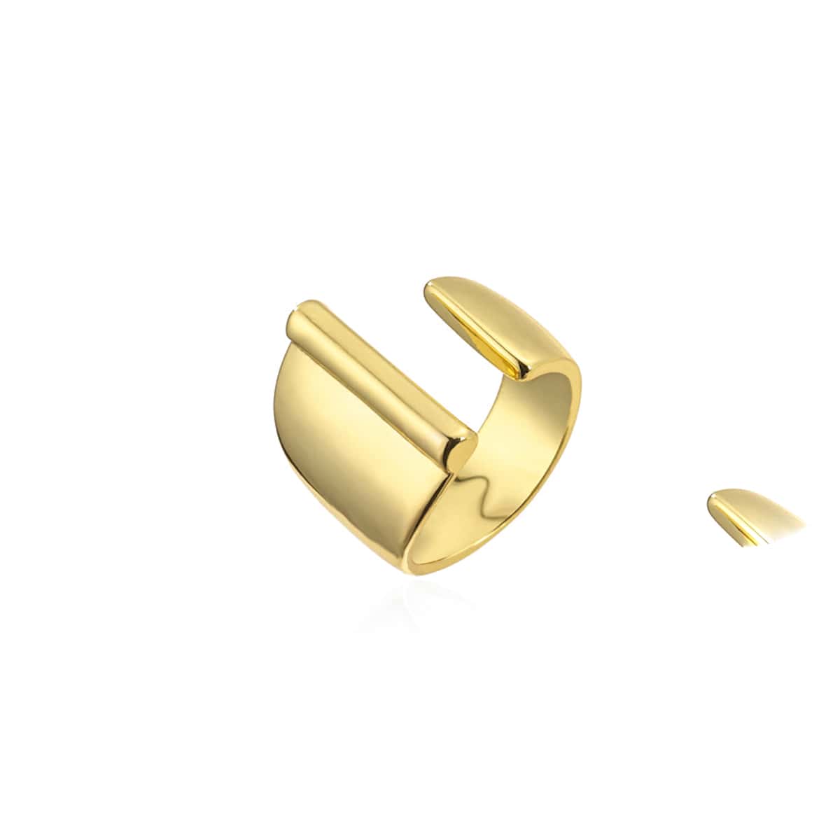 

Letter I Design Ring, Gold