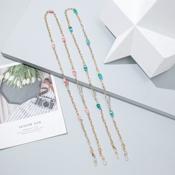 

2pcs Metal Glasses Chain, Multicolor