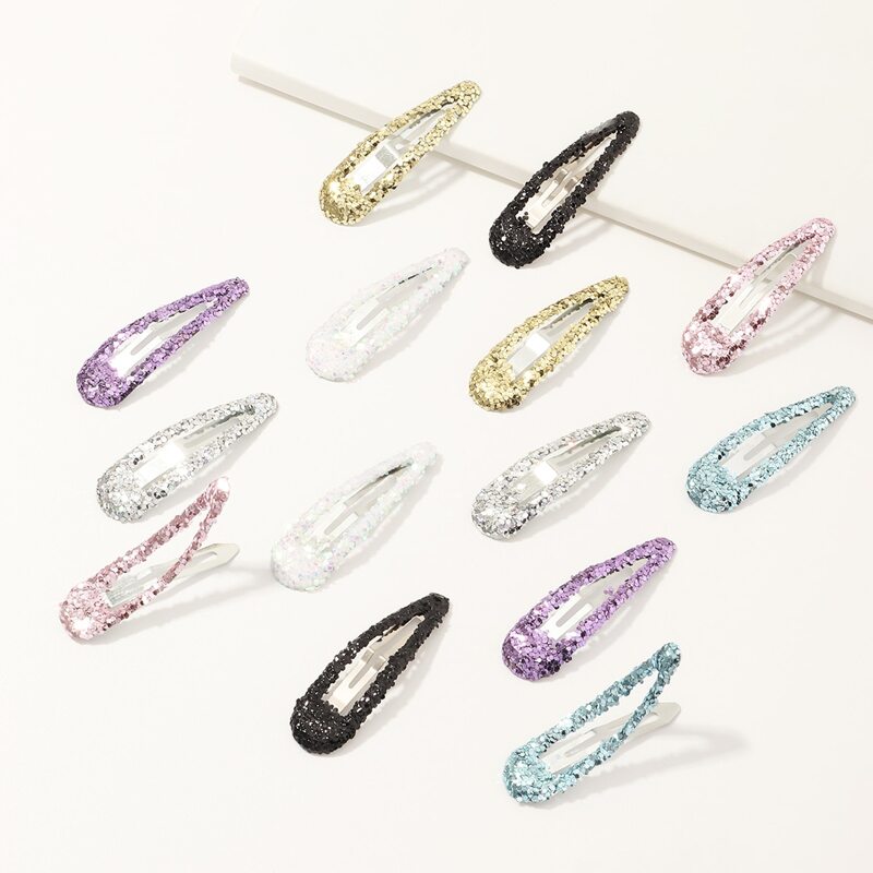 

14pcs Sequin Hair Clip, Multicolor