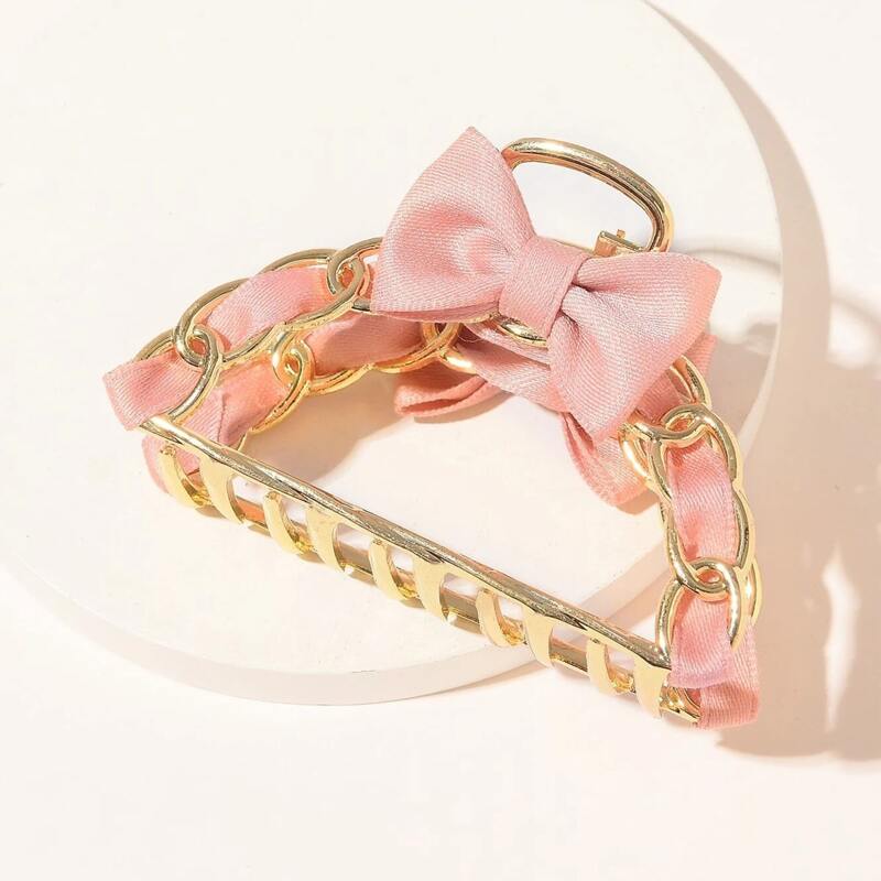 

Bow Decor Hair Claw, Pink