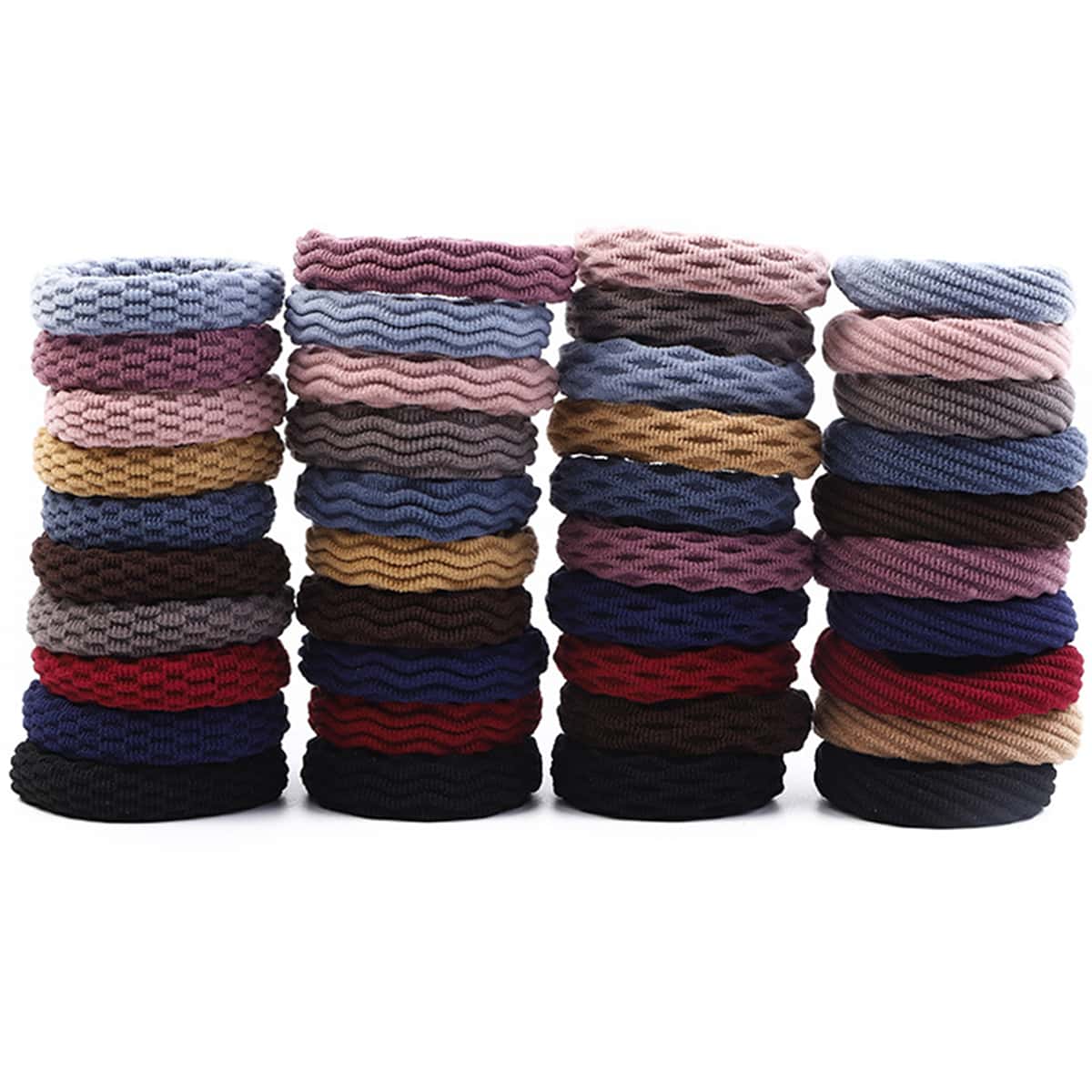 

10pcs Random Solid Hair Tie, Multicolor