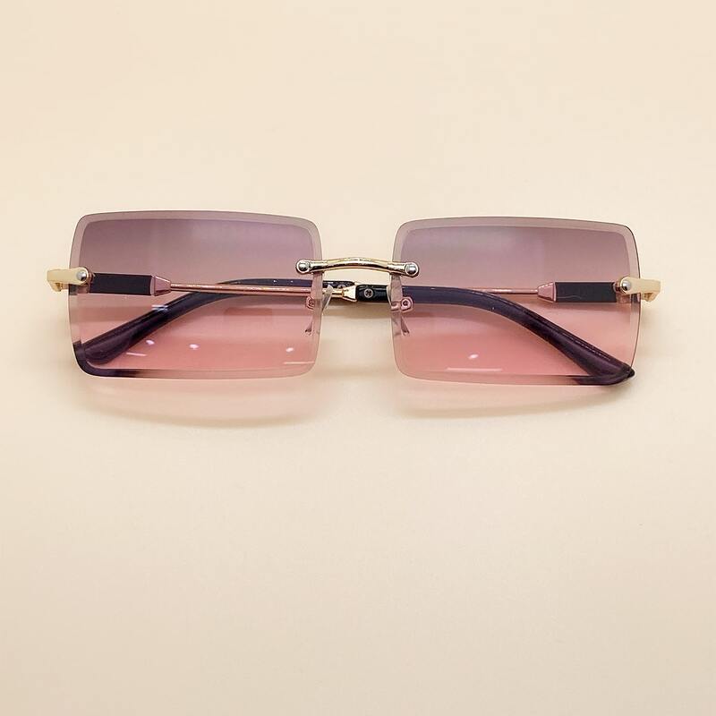 

Rimless Rectangle Frame Sunglasses