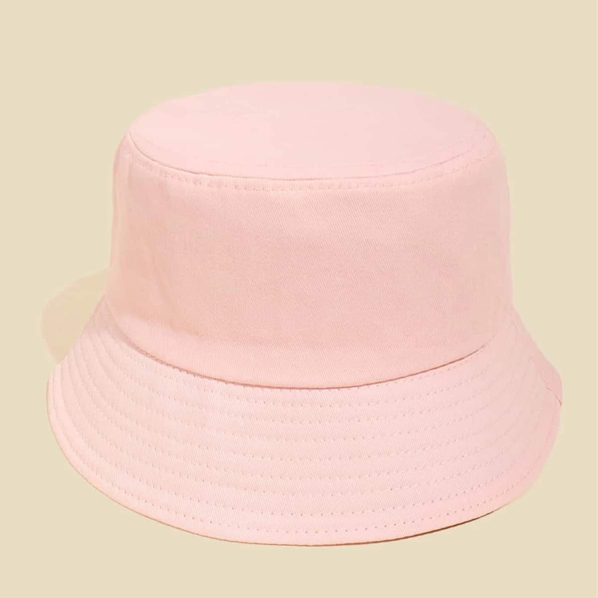 

Simple Solid Bucket Hat, Pink