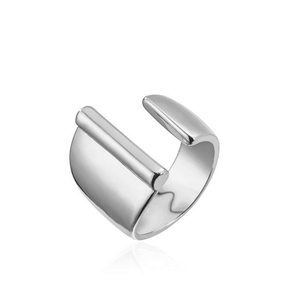 

Letter I Design Ring, Silver