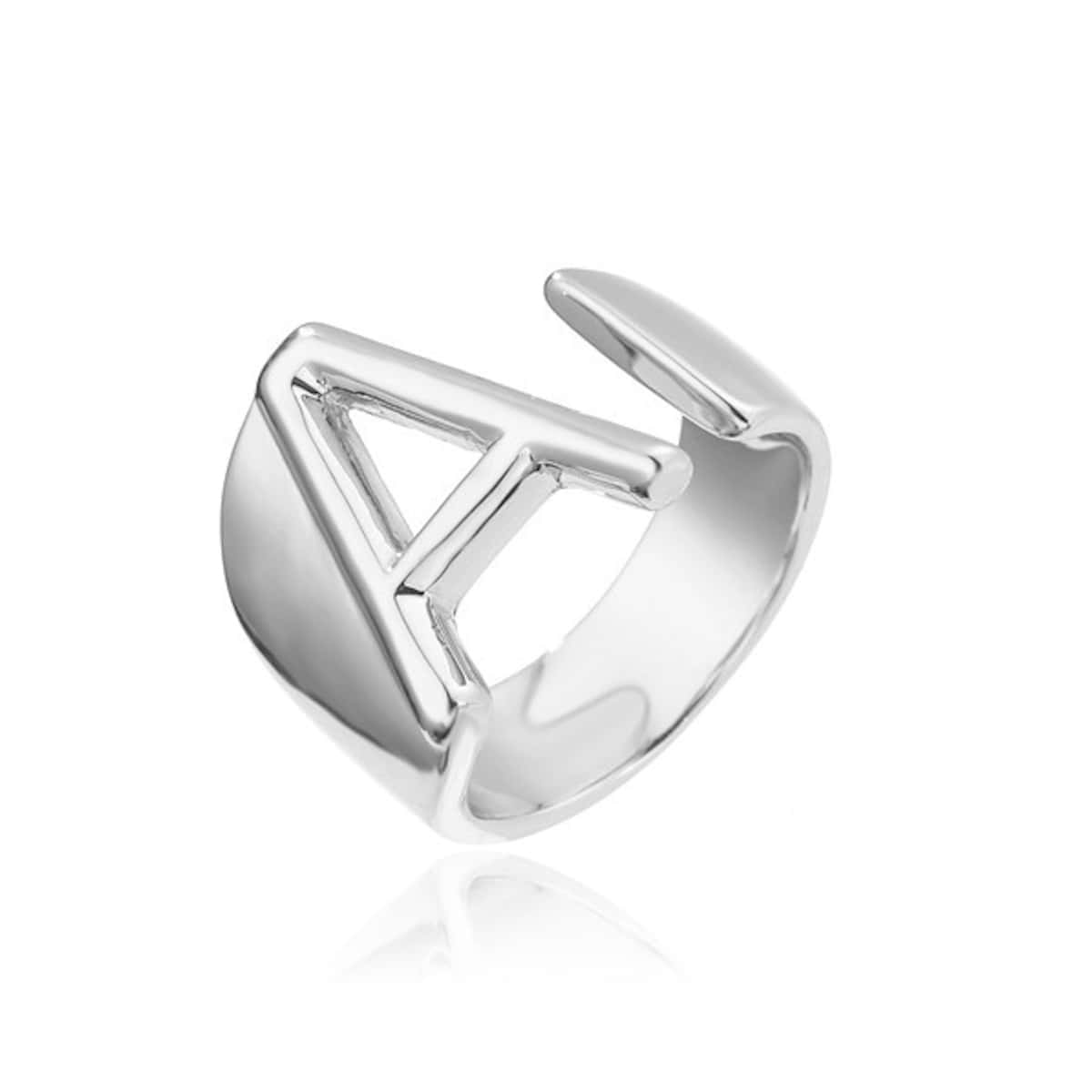 

Letter A Design Ring, Silver