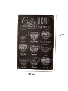 咖啡圖案無框畫 - 黑色 - 查看 2