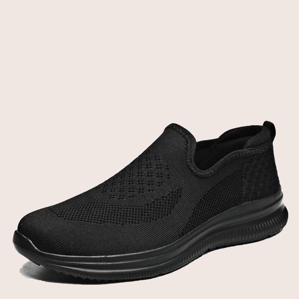 

Men Minimalist Slip-On Running Shoes, Black