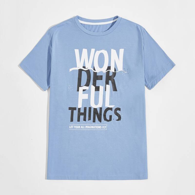 

Guys Letter Tee, Blue