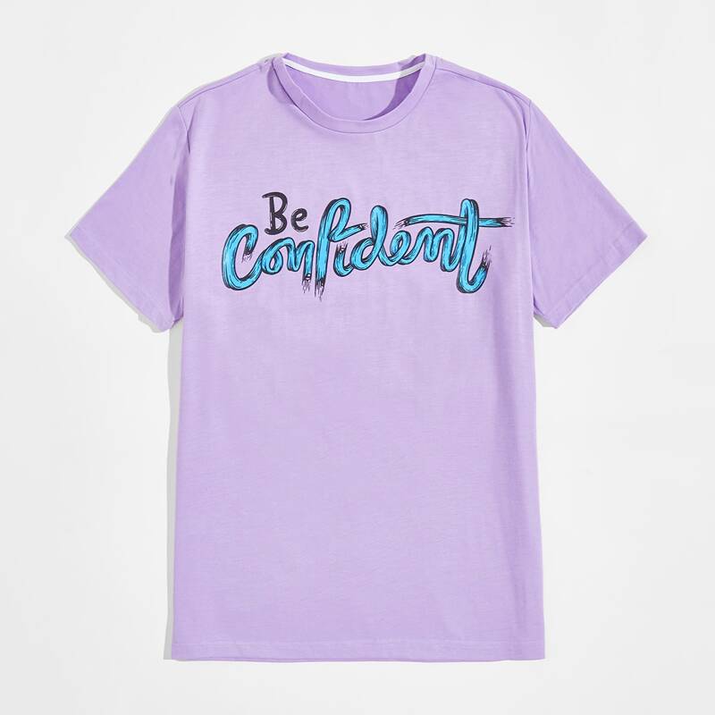 

Guys Letter Tee, Lilac purple