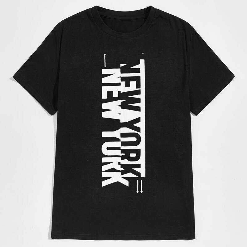 

Guys Letter Tee, Black