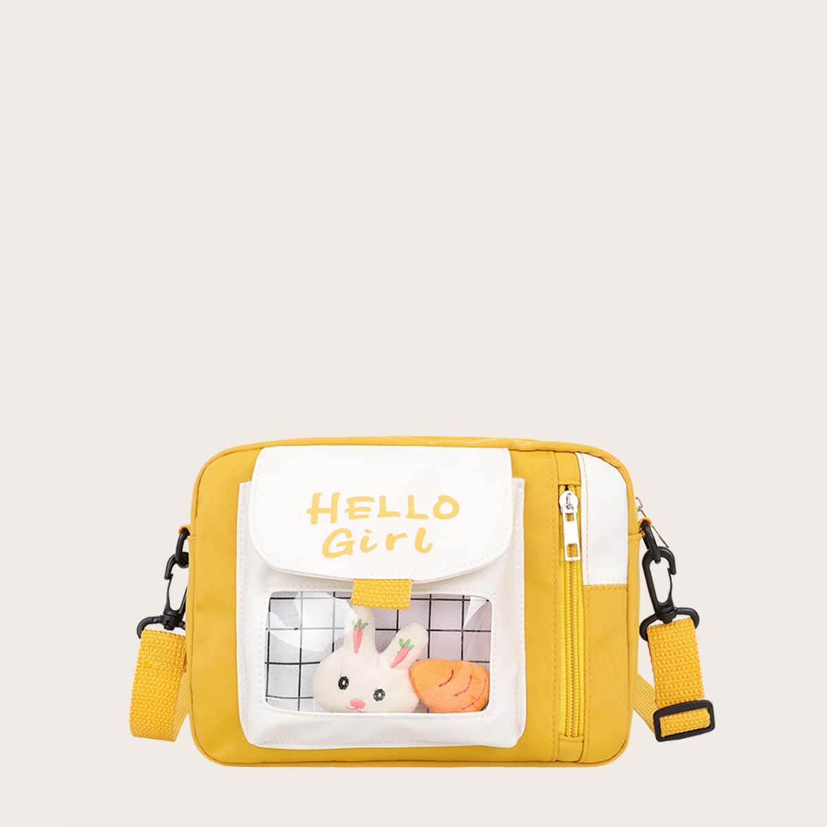 

Colorblock Crossbody Bag, Yellow