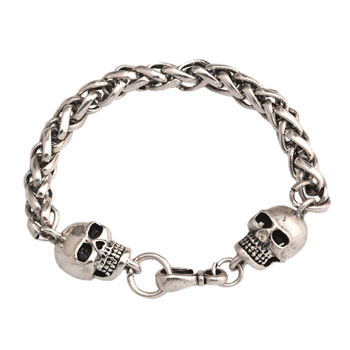 

Guys Skeleton Design Bracelet, Silver