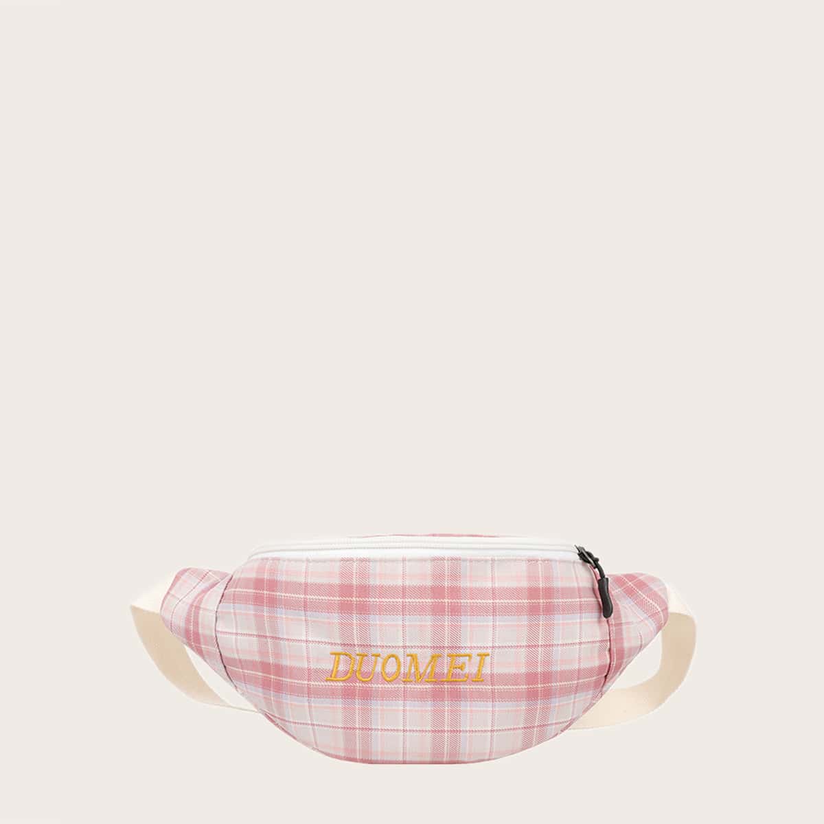 

Plaid Fanny Pack, Pink