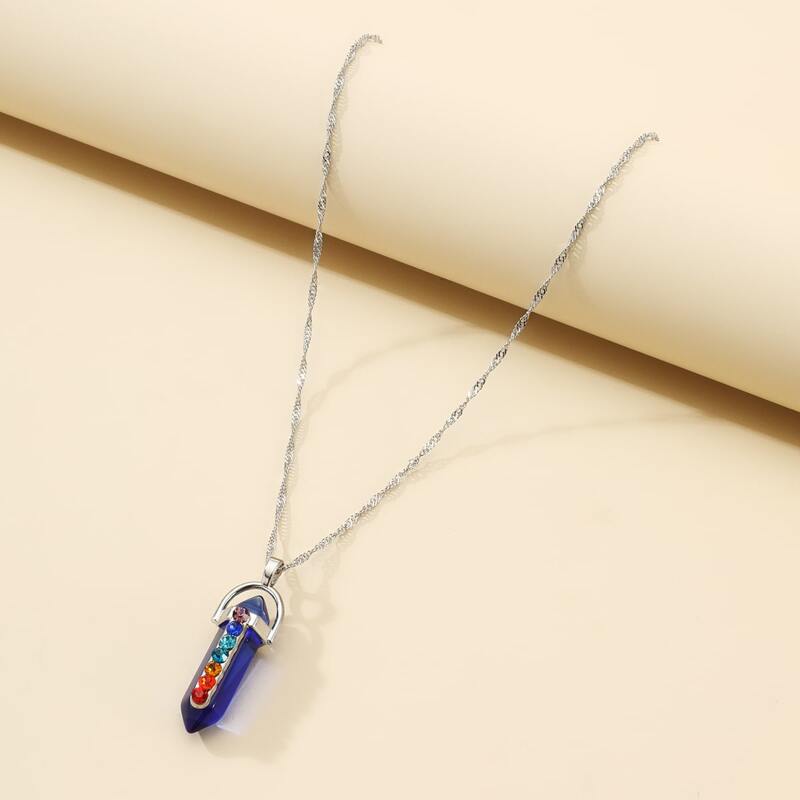 

Crystal Pendant Necklace, Royal blue