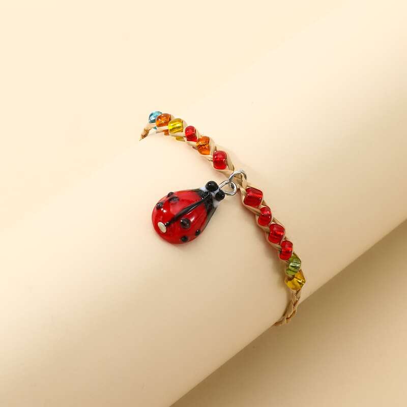

Ladybug Decor Bracelet, Multicolor