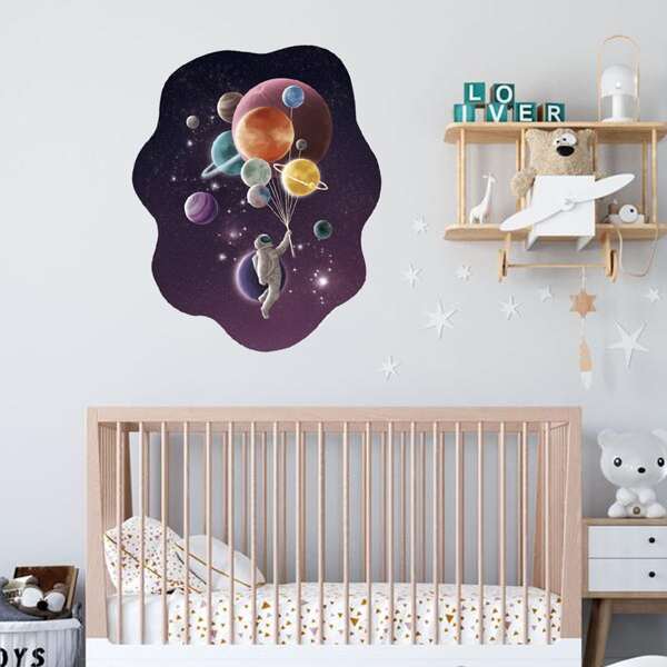 

Astronaut Print Kids Wall Sticker, Multicolor