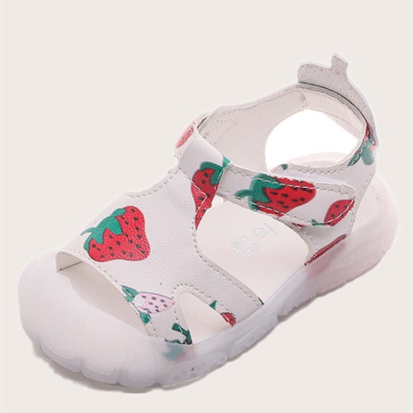 

Toddler Girls Strawberry Print Sandals, White