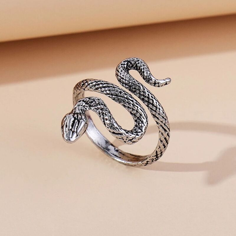 

Serpentine Design Ring, Silver
