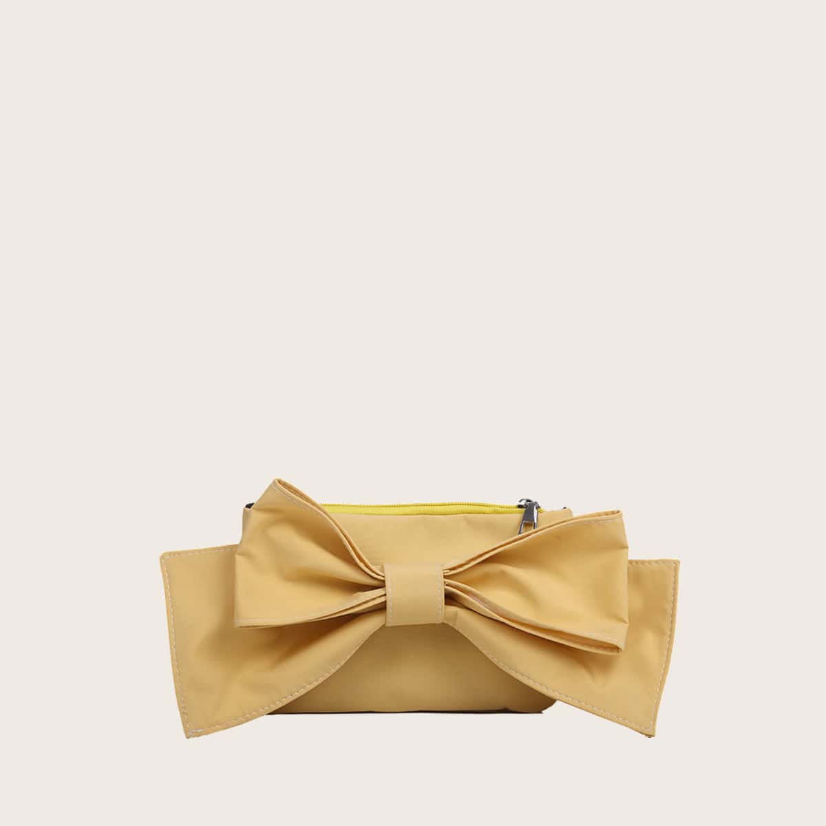 

Solid Bow Crossbody Bag, Yellow