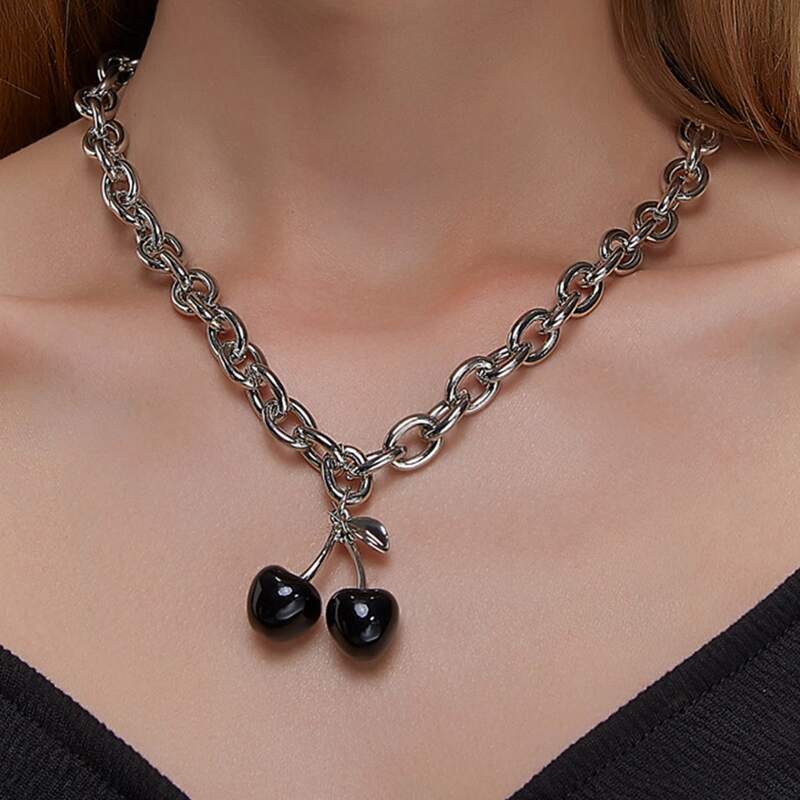

Cherry Pendant Necklace, Multicolor