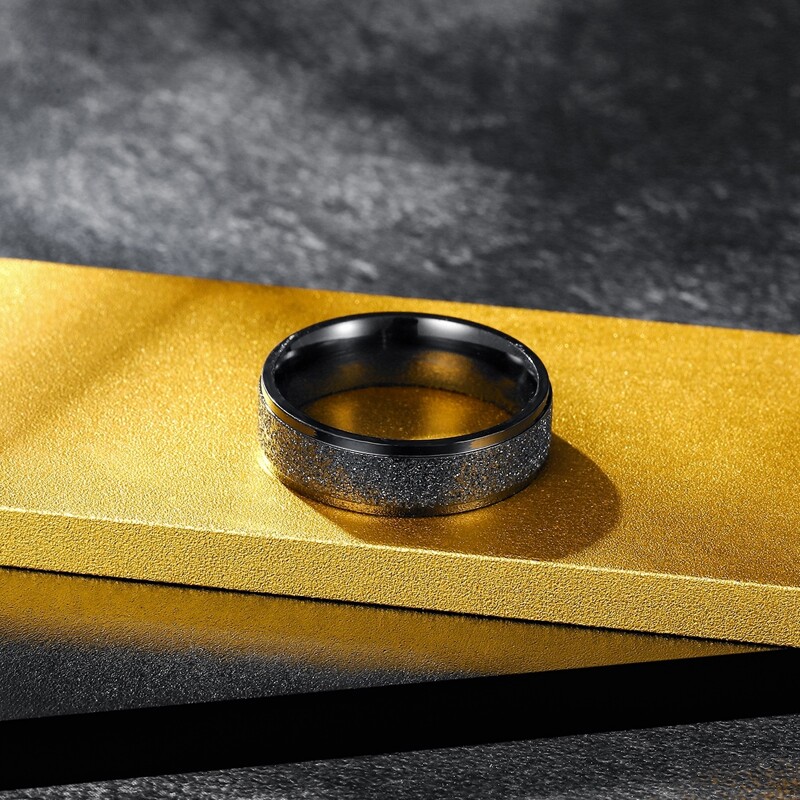 

Guys Stainless Steel Ring, Black