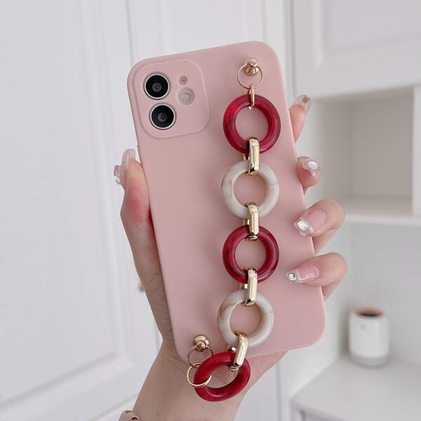 

Hand Strap Phone Case, Pink