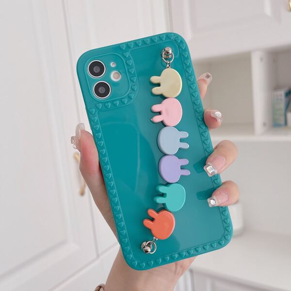 

Rabbit Hand Strap Phone Case, Green