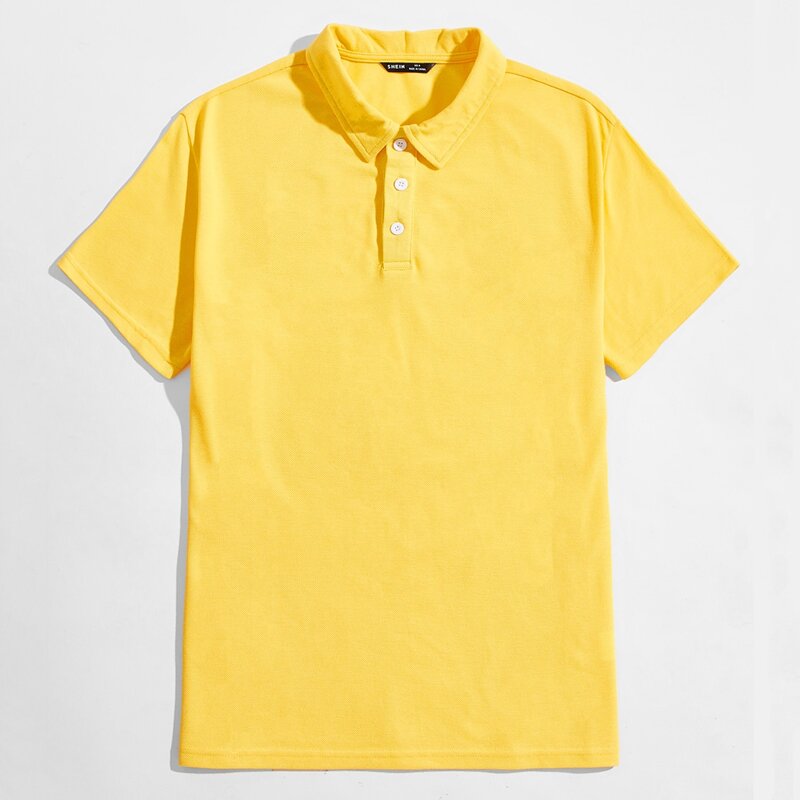 

Guys Solid Polo Shirt, Yellow
