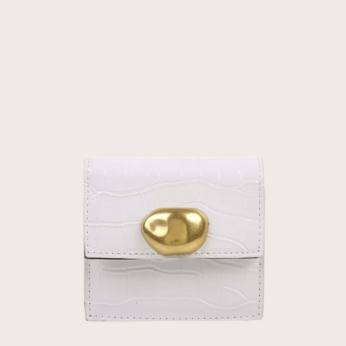 

Croc Embossed Crossbody Bag, White
