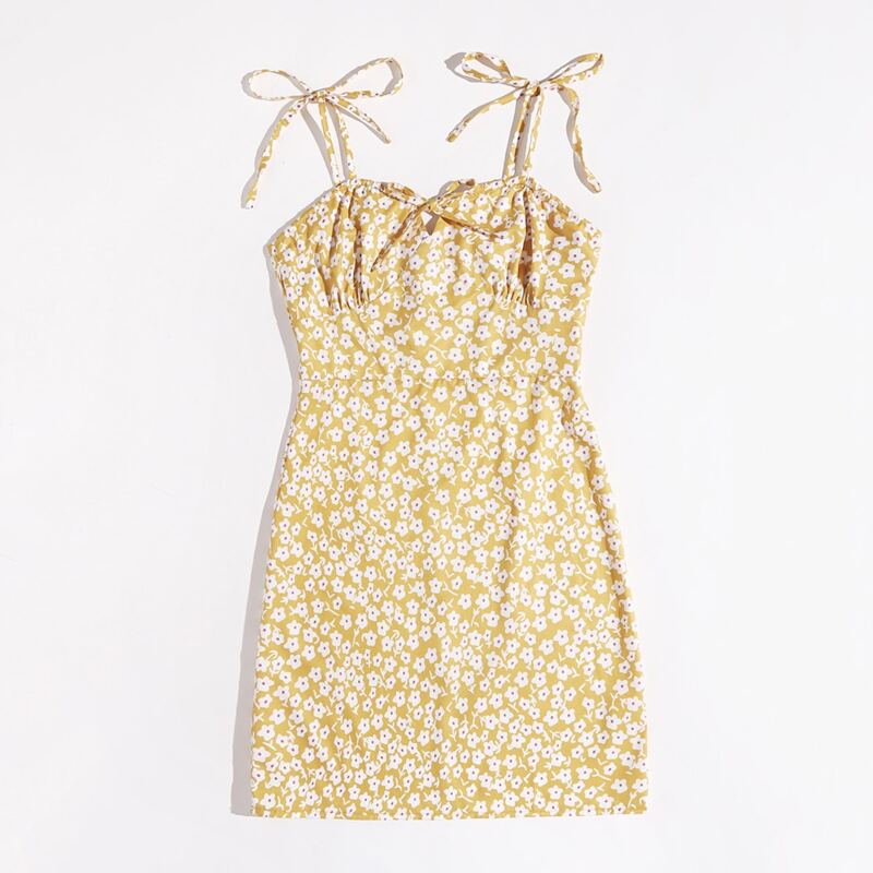 

Ditsy Floral Tie Shoulder Cami Dress, Multicolor