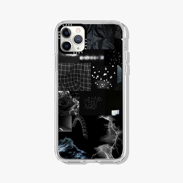 

Aesthetic Collage Phone Case, Black