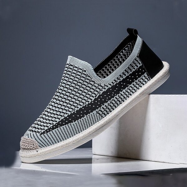 

Men Plaid Pattern Knit Loafers, Multicolor