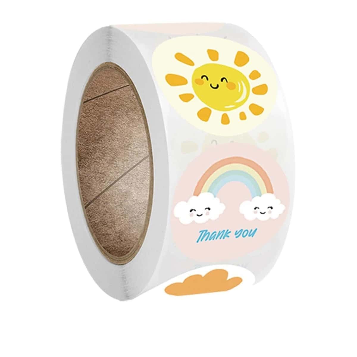 

1roll 500pcs Cartoon Sealing Sticker, Multicolor