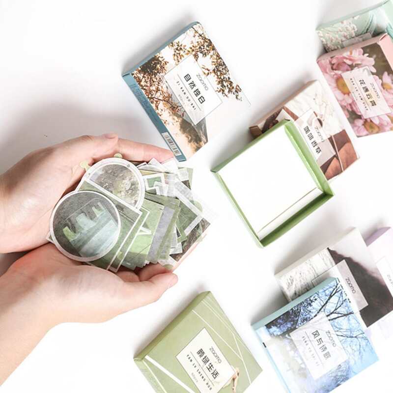 

80pcs Random Scenery Sticker, Multicolor