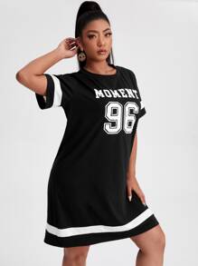 Flirla Vestido con estampado de letra - Negro - Ver 4